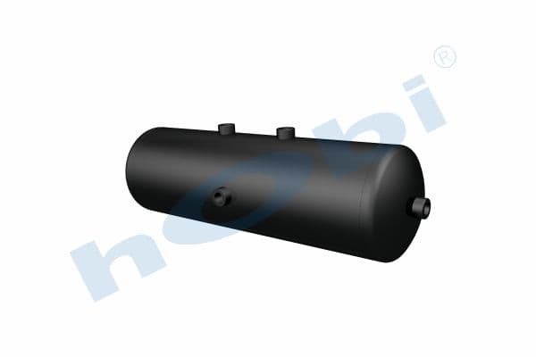 Air Tank, Ø200 L:668 Steel, Lt:20 Black (RAL9005)