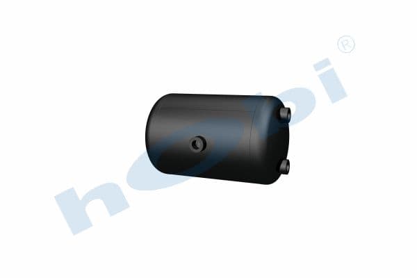 Air Tank, Ø206 L:337 Steel, Lt:10 Black (RAL9005)