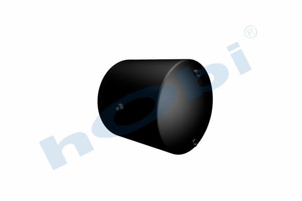 Air Tank, Ø396 L:486 Steel, Lt:50 Black (RAL9005)