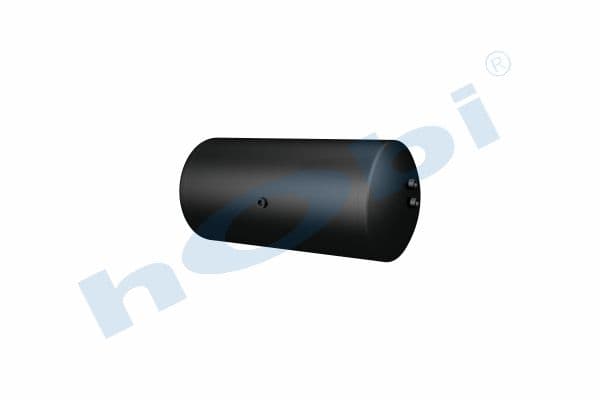 Air Tank, Ø396 L:881 Steel, Lt:100 Black (RAL9005)