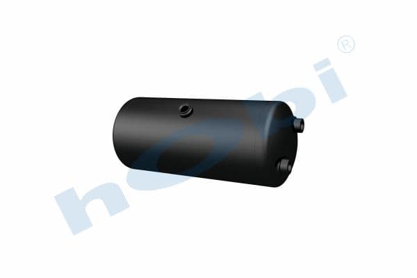 Air Tank, Ø206 L:492 Steel, Lt:15 Black (RAL9005)