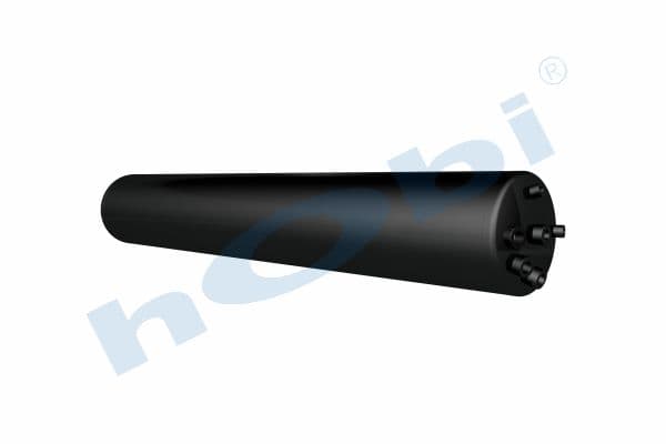 Air Tank, Ø230 L:1407,4 Steel, Lt:56 Black (RAL9005)
