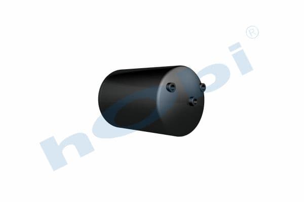 Air Tank, Ø276 L:463 Steel, Lt:25 Black (RAL9005)