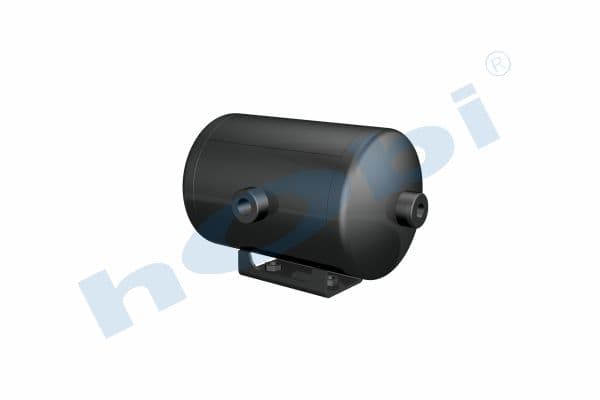 Air Tank, Ø154 L:254 Steel, Body With Bracket, Lt:4 Black (RAL9005)