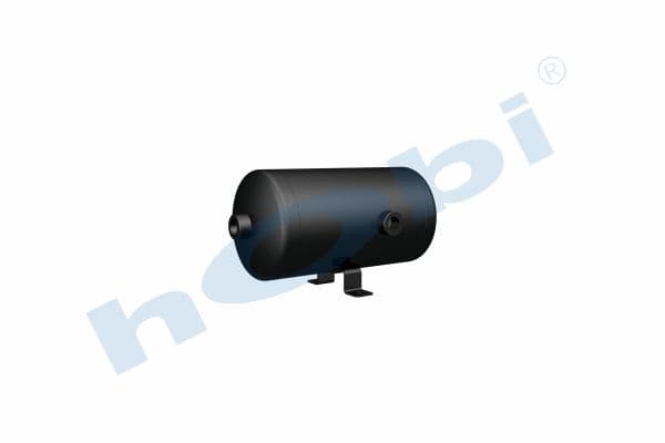 Air Tank, Ø154 L:300 Steel, Body With Bracket, Lt:5 Black (RAL9005)