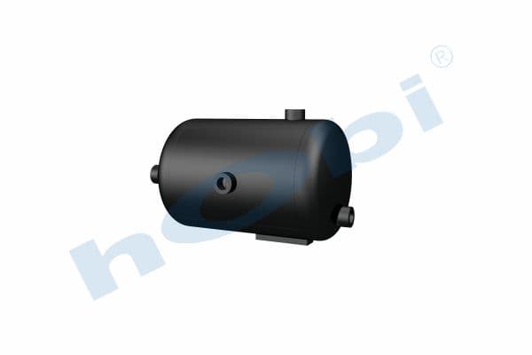 Air Tank, Ø206 L:336 Steel, Body With Bracket, Lt:10 Black (RAL9005)