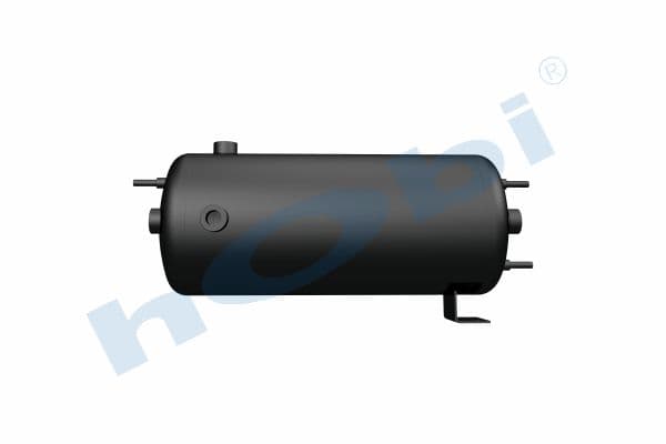 Air Tank, Ø206 L:498 Steel, Body With Bracket, Lt:15 Black (RAL9005)