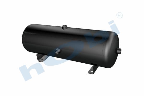 Air Tank, Ø206 L:651 Steel, Body With Bracket, Lt:20 Black (RAL9005)