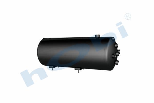 Air Tank, Ø259 L:698 Steel, Body With Bracket, Lt:33 Black (RAL9005)