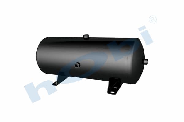 Air Tank, Ø276 L:730 Steel, Body With Bracket, Lt:40 Black (RAL9005)