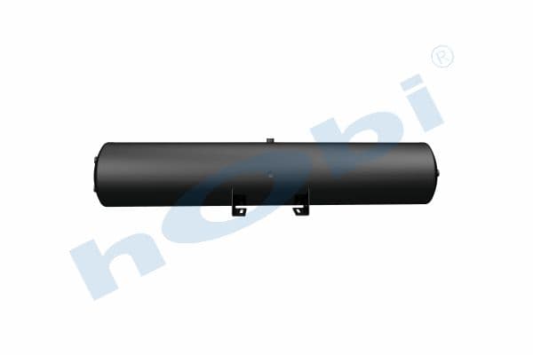 Air Tank, Ø276 L:1479 Steel, Body With Bracket, Lt:85 Black (RAL9005)