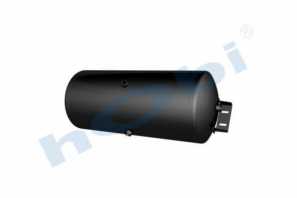Air Tank, Ø300 L:714 Steel, Cover With Bracket, Lt:45 Black (RAL9005)