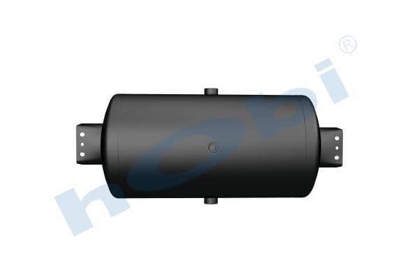 Air Tank, Ø300 L:621 Steel, Cover With Bracket, Lt:50 Black (RAL9005)