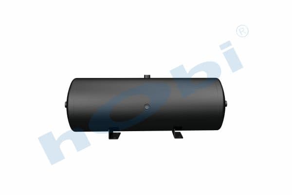 Air Tank, Ø300 L:880 Steel, Body With Bracket, Lt:60 Black (RAL9005)