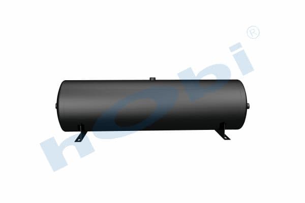 Air Tank, Ø310 L:1129 Steel, Body With Bracket, Lt:80 Black (RAL9005)