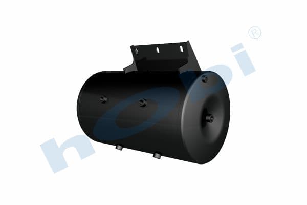Air Tank, Ø360 L:630 Steel, Body With Bracket, Lt:64 Black (RAL9005)