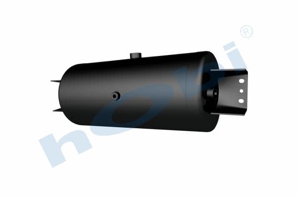 Air Tank, Ø246 L:570 Steel, Cover With Bracket, Lt:25 Black (RAL9005)
