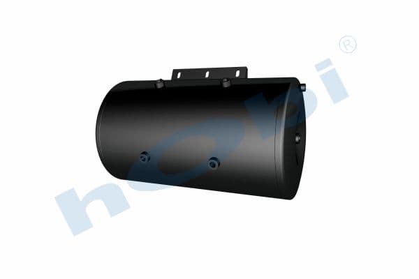 Air Tank, Ø360 L:630 Steel, Body With Bracket, Lt:64 Black (RAL9005)