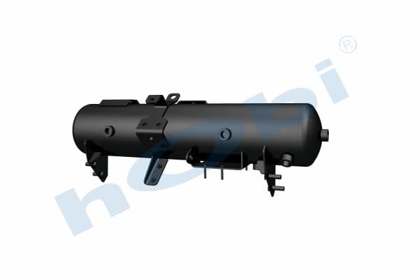 Air Tank, Ø166 L:768 Steel, Body With Bracket, Lt:15 Black (RAL9005)