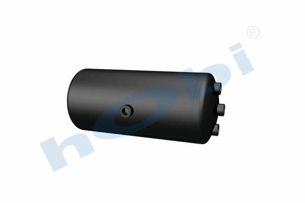 Air Tank, Ø206 L:469 Steel, Lt:14 Black (RAL9005)