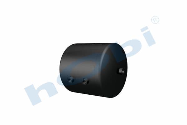 Air Tank, Ø300 L:345 Steel, Lt:20 Black (RAL9005)