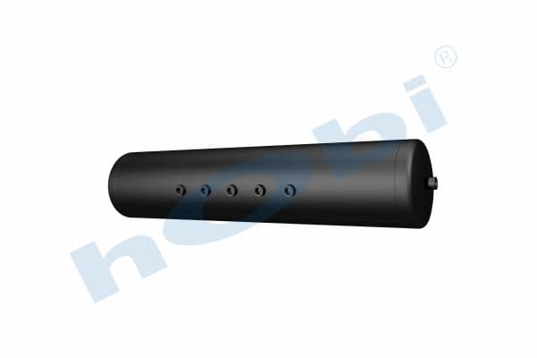 Air Tank, Ø246 L:1130 Steel, Lt:53 Black (RAL9005)