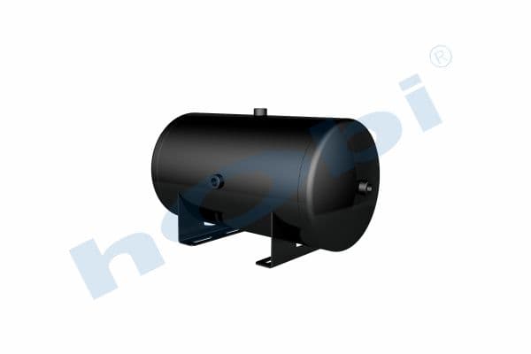 Air Tank, Ø310 L:603 Steel, Body With Bracket, Lt:40 Black (RAL9005)