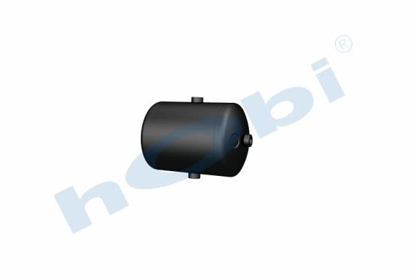 Air Tank, Ø206 L:300 Steel, Lt:9 Black (RAL9005)