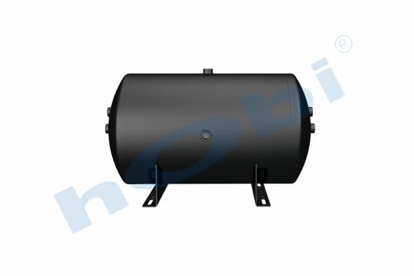 Air Tank, Ø396 L:716 Steel, Body With Bracket, Lt:80 Black (RAL9005)