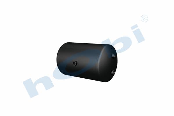 Air Tank, Ø276 L:478 Steel, Lt:25 Black (RAL9005)