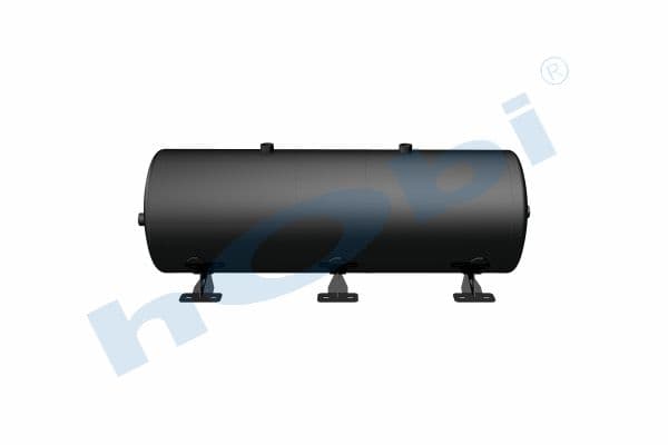 Air Tank, Ø310 L:596,3 Steel, Body With Bracket, Lt:40 Black (RAL9005)