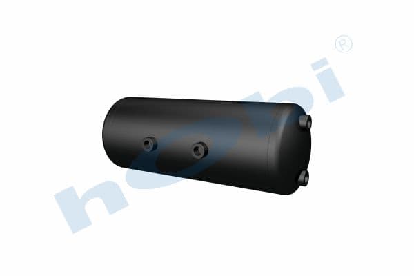 Air Tank, Ø200 L:529 Steel, Lt:15 Black (RAL9005)