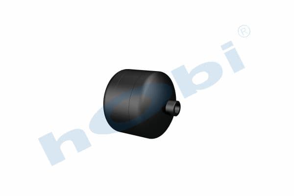 Air Tank, Ø144 L:146 Steel, Lt:2 Black (RAL9005)