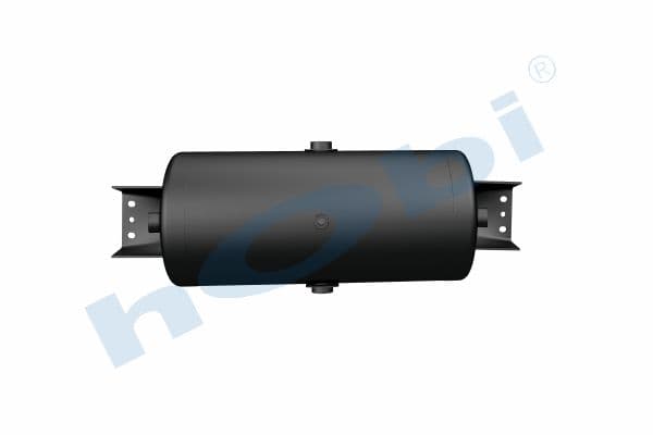 Air Tank, Ø246 L:570 Steel, Cover With Bracket, Lt:25 Black (RAL9005)