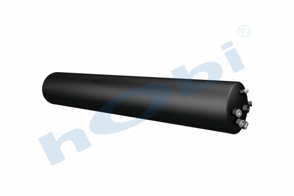Air Tank, Ø230 L:1407,4 Steel, Lt:56 Black (RAL9005)