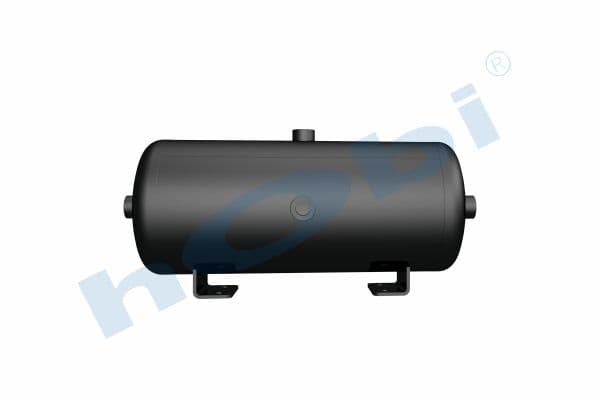Air Tank, Ø206 L:502 Steel, Body With Bracket, Lt:15 Black (RAL9005)