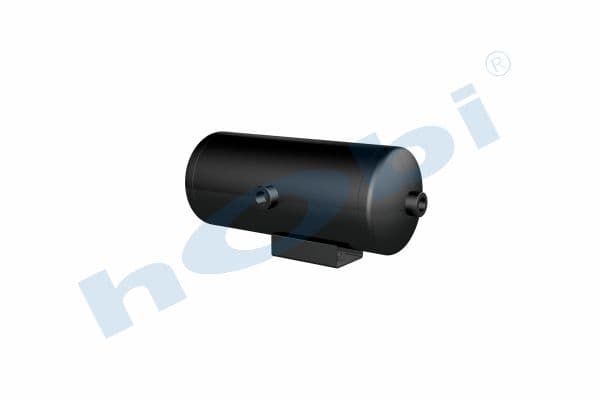 Air Tank, Ø154 L:378 Steel, Body With Bracket, Lt:6 Black (RAL9005)
