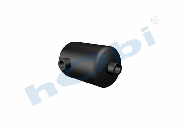 Air Tank, Ø102 L:158 Steel, Lt:1 Black (RAL9005)