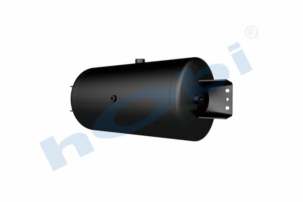 Air Tank, Ø300 L:621 Steel, Cover With Bracket, Lt:50 Black (RAL9005)
