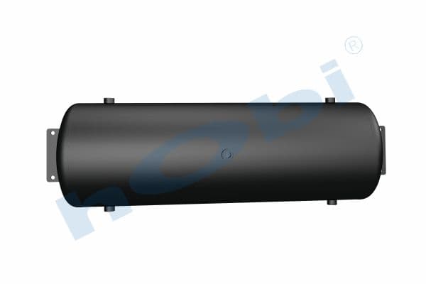 Air Tank, Ø350 L:1091 Steel, Cover With Bracket, Lt:100 Black (RAL9005)