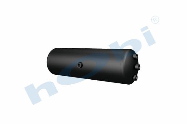 Air Tank, Ø206 L:686 Steel, Lt:20 Black (RAL9005)