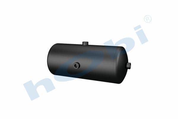 Air Tank, Ø206 L:491 Steel, Lt:15 Black (RAL9005)