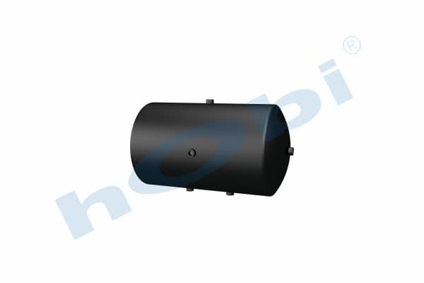 Air Tank, Ø396 L:725 Steel, Lt:80 Black (RAL9005)