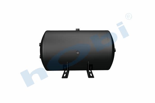 Air Tank, Ø396 L:722 Steel, Body With Bracket, Lt:80 Black (RAL9005)