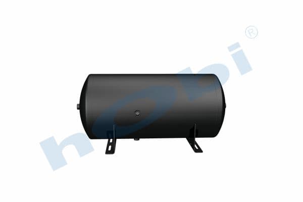 Air Tank, Ø396 L:881 Steel, Body With Bracket, Lt:100 Black (RAL9005)