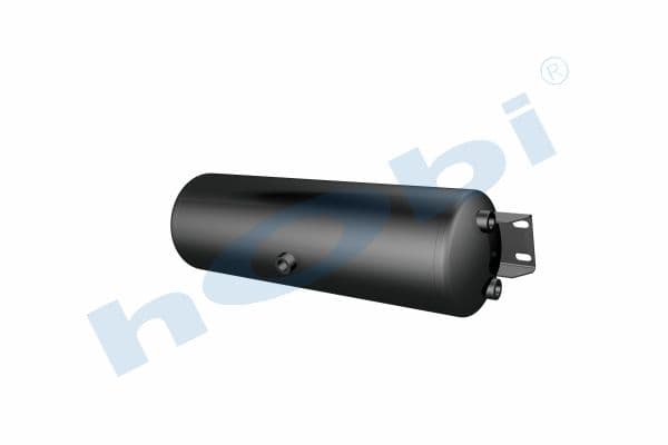 Air Tank, Ø206 L:671 Steel, Cover With Bracket, Lt:20 Black (RAL9005)