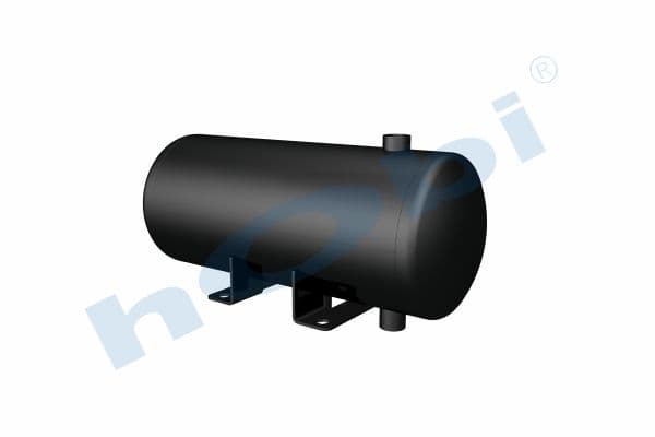 Air Tank, Ø206 L:514 Steel, Body With Bracket, Lt:15 Black (RAL9005)