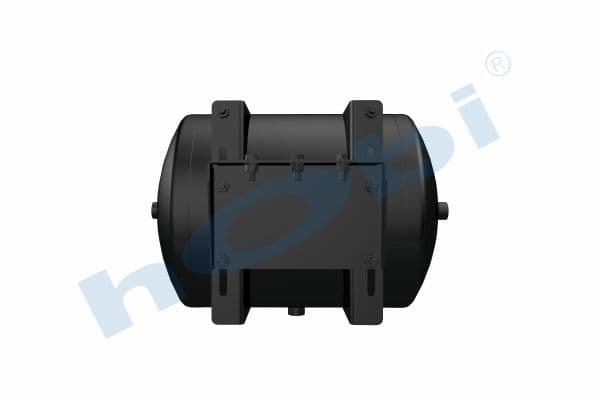 Air Tank, Ø396 L:564 Steel, Body With Bracket, Lt:60 Black (RAL9005)
