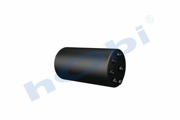 Air Tank, Ø285 L:567,5 Steel, Lt:33,5 Black (RAL9005)