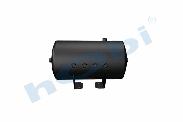 Air Tank, Ø300 L:572 Steel, Body With Bracket, Lt:36 Black (RAL9005)